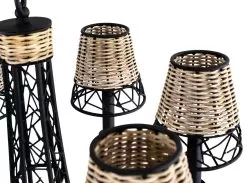 Cayman 362C06BL 6-Light Chandelier - Black -Lighting Decoration Store 362C06BL 6