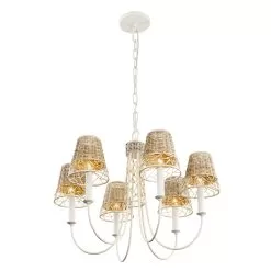 Cayman 362C06CW 6-Light Chandelier - Country White