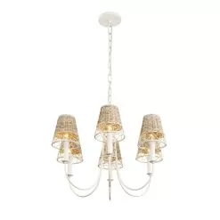 Cayman 362C06CW 6-Light Chandelier - Country White -Lighting Decoration Store 362C06CW 3