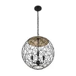 Cayman 362P03BL 3-Light Orb Pendant Light - Black 7 Cayman 362P03BL 3-Light Orb Pendant Light - Black -Lighting Decoration Store 362P03BL 3
