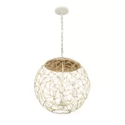 Cayman 362P03CW 3-Light Orb Pendant Light - Country White