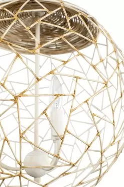 Cayman 362P03CW 3-Light Orb Pendant Light - Country White -Lighting Decoration Store 362P03CW 3