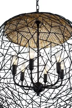 Cayman 362P06BL 6-Light Orb Pendant Light - Black 6 Cayman 362P06BL 6-Light Orb Pendant Light - Black -Lighting Decoration Store 362P06BL 3