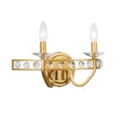 Monroe 363B02AG 2-Light Vanity Light - Antique Gold -Lighting Decoration Store 363B02AG 3