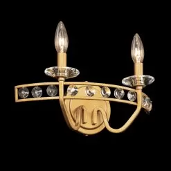 Monroe 363B02AG 2-Light Vanity Light - Antique Gold -Lighting Decoration Store 363B02AG 4