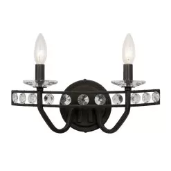 Monroe 363B02CB 2-Light Vanity Light - Carbon -Lighting Decoration Store 363B02CB
