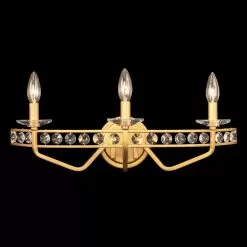 Monroe 363B03AG 3-Light Vanity Light - Antique Gold -Lighting Decoration Store 363B03AG