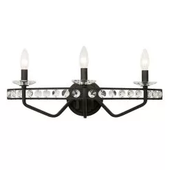 Monroe 363B03CB 3-Light Vanity Light - Carbon -Lighting Decoration Store 363B03CB