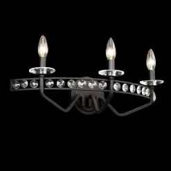 Monroe 363B03CB 3-Light Vanity Light - Carbon -Lighting Decoration Store 363B03CB 3