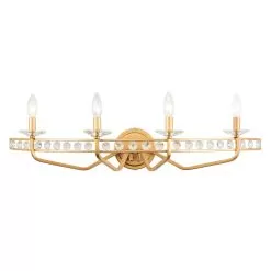 Monroe 363B04AG 4-Light Vanity Light - Antique Gold