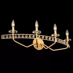 Monroe 363B04AG 4-Light Vanity Light - Antique Gold -Lighting Decoration Store 363B04AG 4