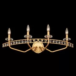 Monroe 363B04AG 4-Light Vanity Light - Antique Gold -Lighting Decoration Store 363B04AG 6