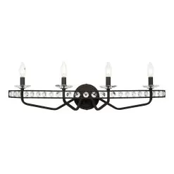 Monroe 363B04CB 4-Light Vanity Light - Carbon -Lighting Decoration Store 363B04CB
