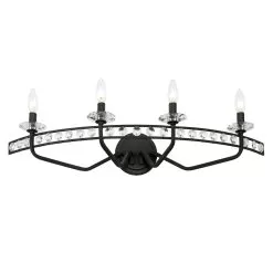 Monroe 363B04CB 4-Light Vanity Light - Carbon -Lighting Decoration Store 363B04CB 4