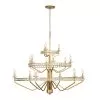 Monroe 363C15AG 15-Light Crystal Chandelier - Antique Gold