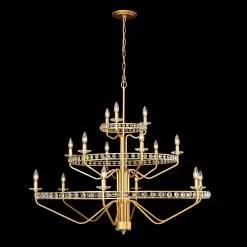 Monroe 363C15AG 15-Light Crystal Chandelier - Antique Gold -Lighting Decoration Store 363C15AG 2