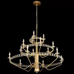 Monroe 363C15AG 15-Light Crystal Chandelier - Antique Gold -Lighting Decoration Store 363C15AG 3
