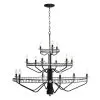 Monroe 363C15CB 15-Light Chandelier - Carbon Black
