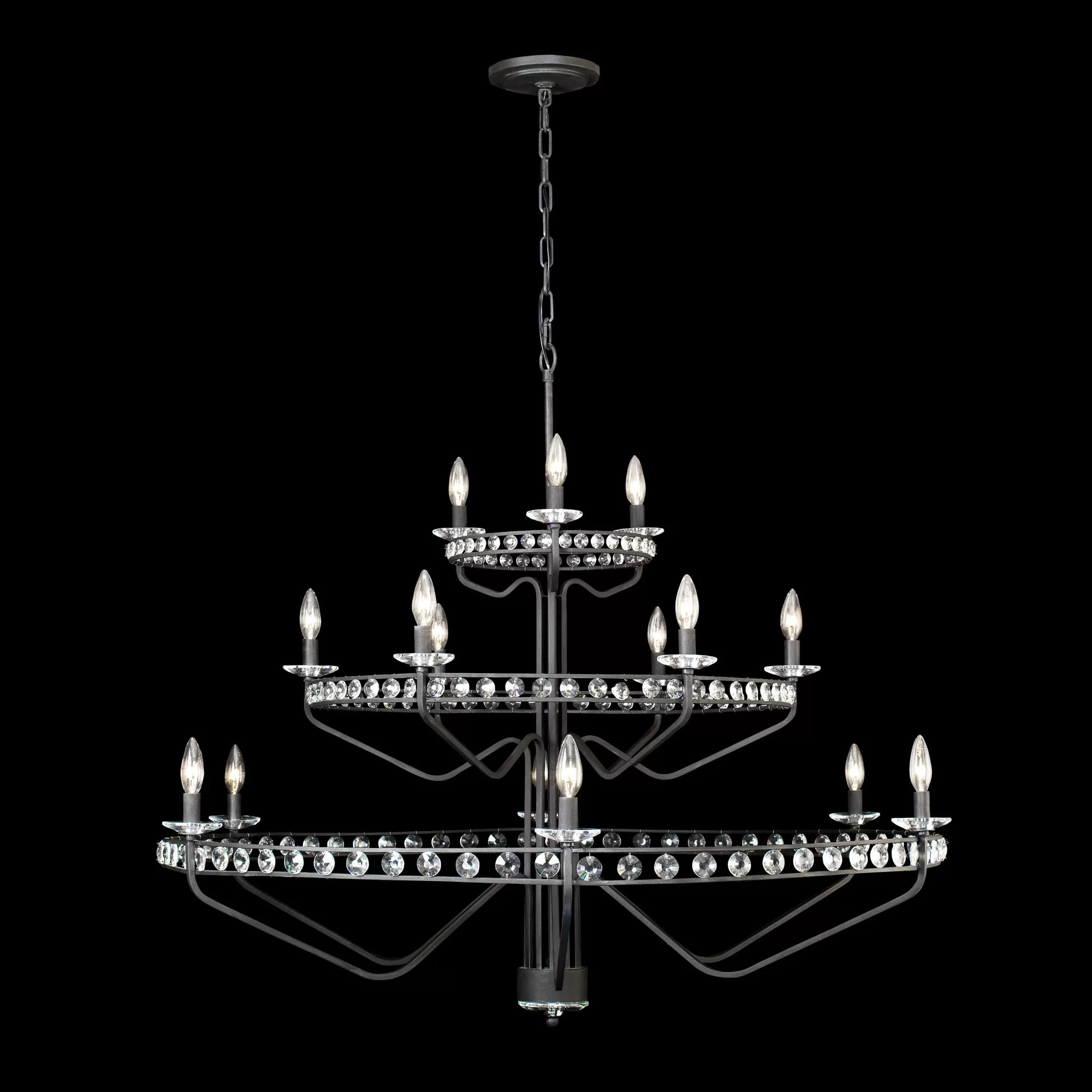 Monroe 363C15CB 15-Light Chandelier - Carbon Black 3 Monroe 363C15CB 15-Light Chandelier - Carbon Black - Image 3