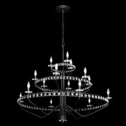 Monroe 363C15CB 15-Light Chandelier - Carbon Black 11 Monroe 363C15CB 15-Light Chandelier - Carbon Black -Lighting Decoration Store 363C15CB 4