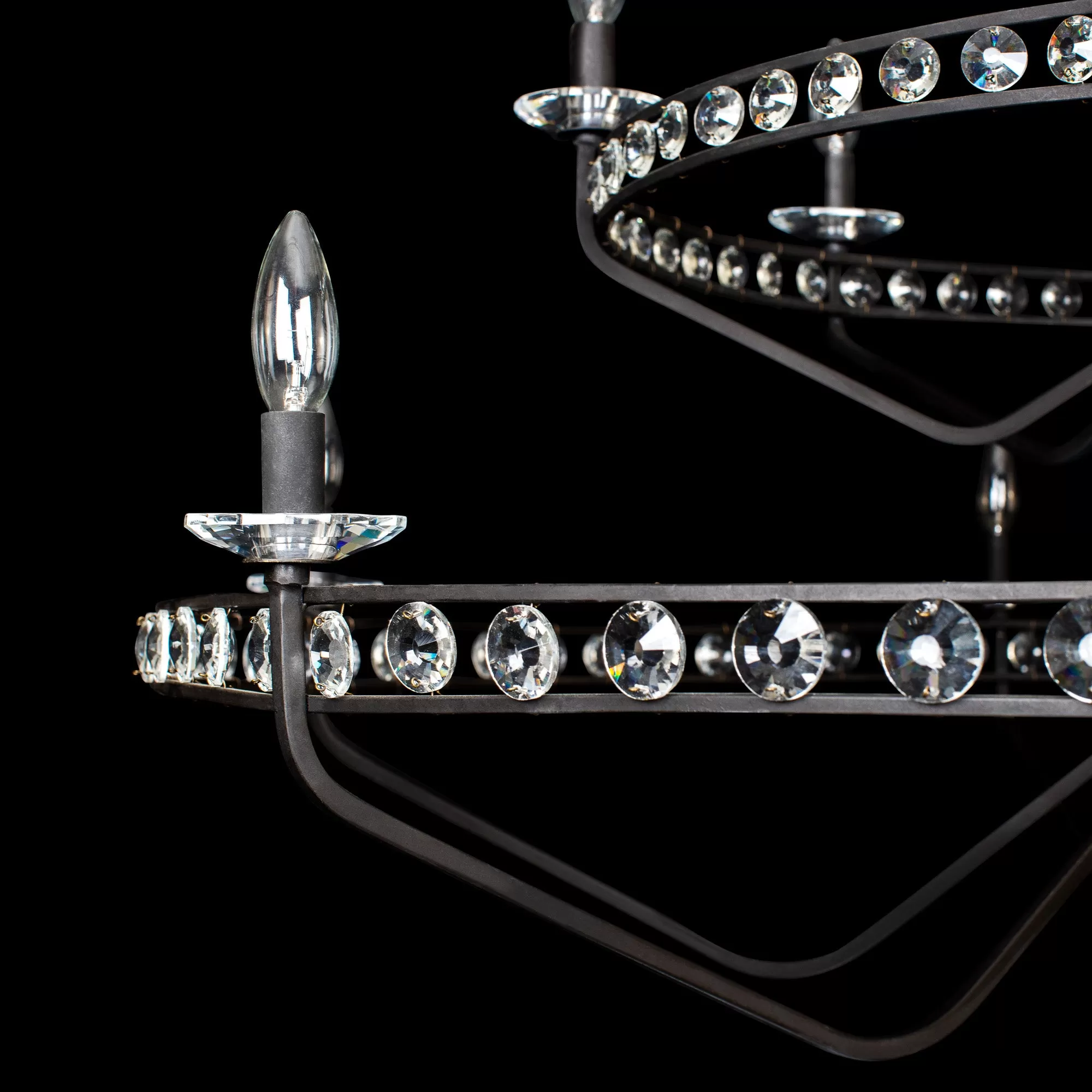 Monroe 363C15CB 15-Light Chandelier - Carbon Black 6 Monroe 363C15CB 15-Light Chandelier - Carbon Black - Image 6