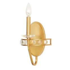 Monroe 363W01AG 1-Light Crystal Wall Sconce - Antique Gold 11 Monroe 363W01AG 1-Light Crystal Wall Sconce - Antique Gold -Lighting Decoration Store 363W01AG