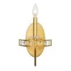 Monroe 363W01AG 1-Light Crystal Wall Sconce - Antique Gold