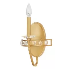 Monroe 363W01AG 1-Light Crystal Wall Sconce - Antique Gold 10 Monroe 363W01AG 1-Light Crystal Wall Sconce - Antique Gold -Lighting Decoration Store 363W01AG 5