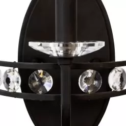 Monroe 363W01CB 1-Light Crystal Wall Sconce - Carbon Black -Lighting Decoration Store 363W01CB 6