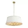 Coco 364P08MWFG 8-Light Pendant Light - Matte White/French Gold
