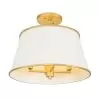 Coco 364S04MWFG 4-Light Semi-Flush - Matte White/French Gold