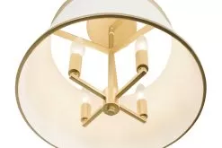 Coco 364S04MWFG 4-Light Semi-Flush - Matte White/French Gold 8 Coco 364S04MWFG 4-Light Semi-Flush - Matte White/French Gold -Lighting Decoration Store 364S04MWFG Detail 1