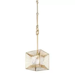 Arcade 366M01FG 1-Light Mini Pendant Light - French Gold