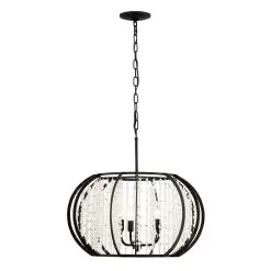Caesar 367P03CB 3-Light Pendant Light - Carbon