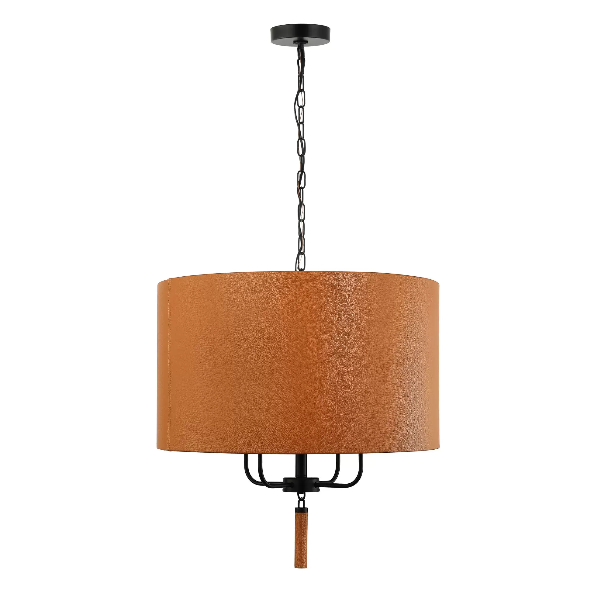 Secret Agent 368P04BLC 4-Light Pendant Light - Black/Camel Leather 3 Secret Agent 368P04BLC 4-Light Pendant Light - Black/Camel Leather - Image 3