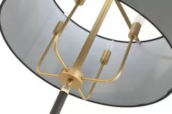 Secret Agent 368P04GOB 4-Light Pendant Light - Painted Gold/Black Leather -Lighting Decoration Store 368P04GOB Detail 1