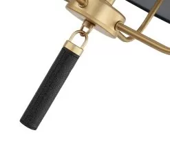 Secret Agent 368P04GOB 4-Light Pendant Light - Painted Gold/Black Leather -Lighting Decoration Store 368P04GOB Detail 2