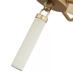 Secret Agent 368P04GOW 4-Light Pendant Light - Painted Gold/White Leather -Lighting Decoration Store 368P04GOW Detail 2