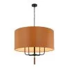 Secret Agent 368P05BLC 5-Light Pendant Light - Black/Camel Leather
