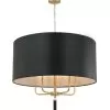 Secret Agent 368P05GOB 5-Light Pendant Light - Painted Gold/Black Leather