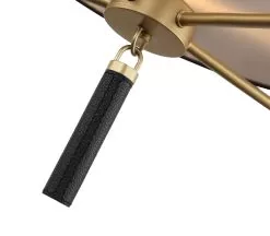 Secret Agent 368P05GOB 5-Light Pendant Light - Painted Gold/Black Leather -Lighting Decoration Store 368P05GOB Detail 1