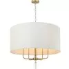 Secret Agent 368P05GOW 5-Light Pendant Light - Painted Gold/White Leather