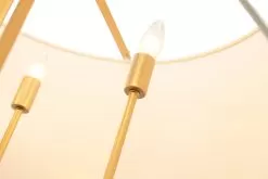 Secret Agent 368P05GOW 5-Light Pendant Light - Painted Gold/White Leather -Lighting Decoration Store 368P05GOW Detail 2