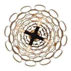 Totally Tubular 369P04AGCB 4-Light Pendant Light - Antique Gold/Carbon Black -Lighting Decoration Store 369P04AGCB 2