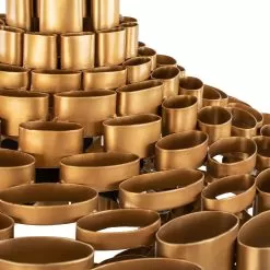 Totally Tubular 369P06AGCB 6-Light Pendant Light - Antique Gold/Carbon Black -Lighting Decoration Store 369P06AGCB Detail 1