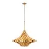 Totally Tubular 369P10AGCB 10-Light Pendant Light - Antique Gold/Carbon Black