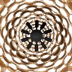 Totally Tubular 369P10AGCB 10-Light Pendant Light - Antique Gold/Carbon Black -Lighting Decoration Store 369P10AGCB Detail 3
