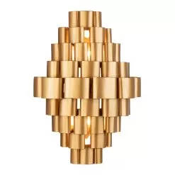 Totally Tubular 369W02AGCB 2-Light Wall Sconce - Antique Gold/Carbon Black 10 Totally Tubular 369W02AGCB 2-Light Wall Sconce - Antique Gold/Carbon Black -Lighting Decoration Store 369W02AGCB 2