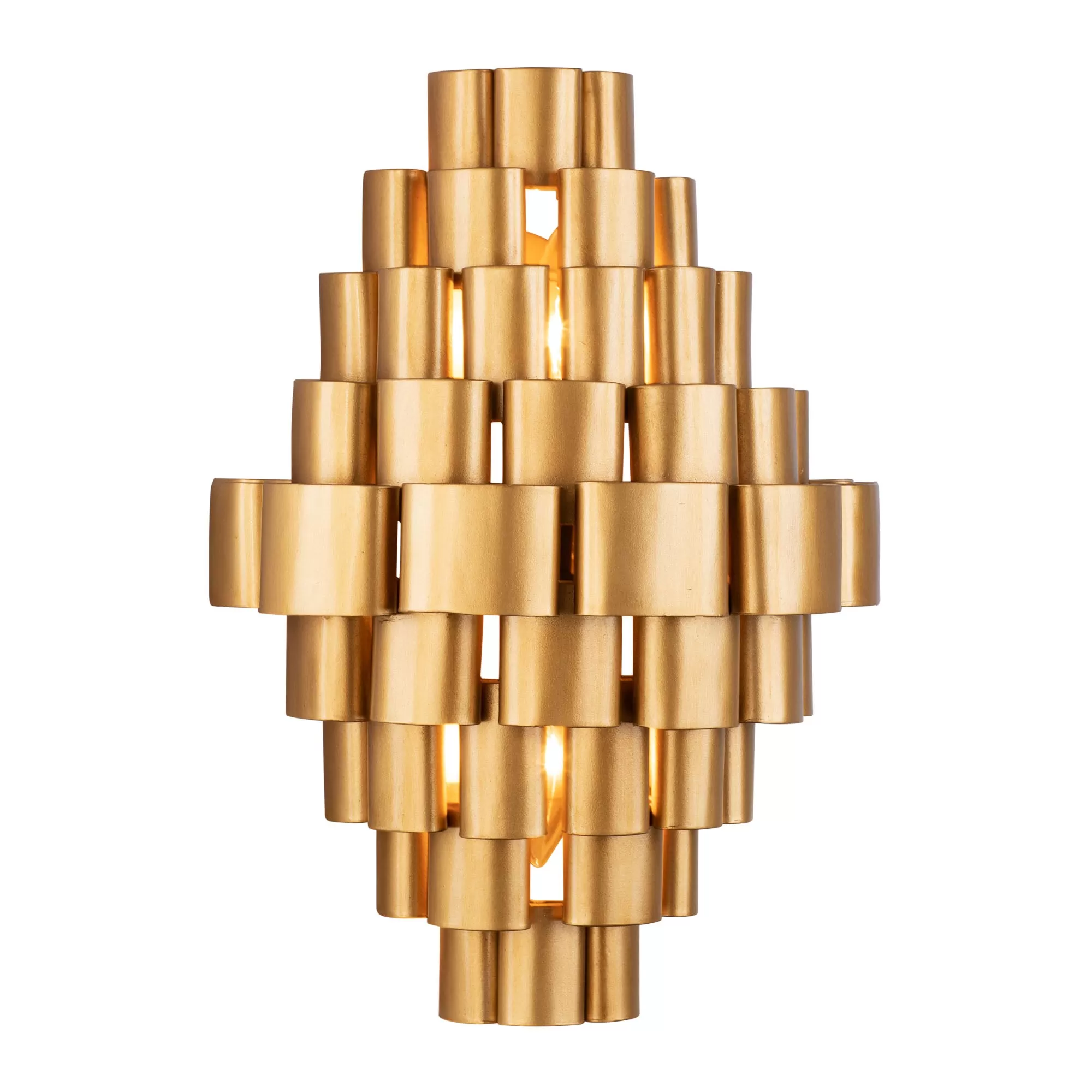 Totally Tubular 369W02AGCB 2-Light Wall Sconce - Antique Gold/Carbon Black 5 Totally Tubular 369W02AGCB 2-Light Wall Sconce - Antique Gold/Carbon Black - Image 5