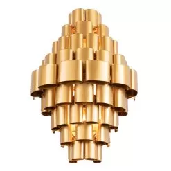 Totally Tubular 369W02AGCB 2-Light Wall Sconce - Antique Gold/Carbon Black 9 Totally Tubular 369W02AGCB 2-Light Wall Sconce - Antique Gold/Carbon Black -Lighting Decoration Store 369W02AGCB 3
